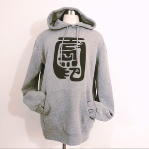 Huffer Hoodie with Thumb Hole Light Gray Large